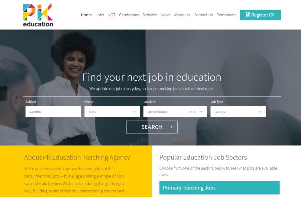 Portfolio PK Education Website Design