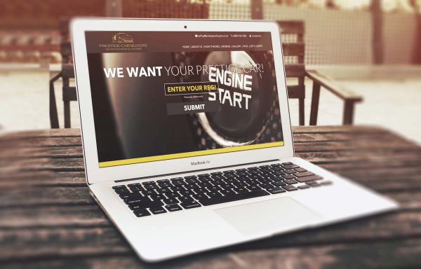 Portfolio prestige cars laptop mockup