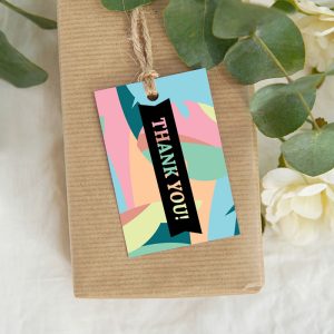 The image of a rectangular wedding favour gift tag