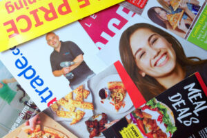 leaflet pile, pile of flyers, promotional material