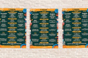 Posters printed for Tramlines Festival in Sheffield, UK